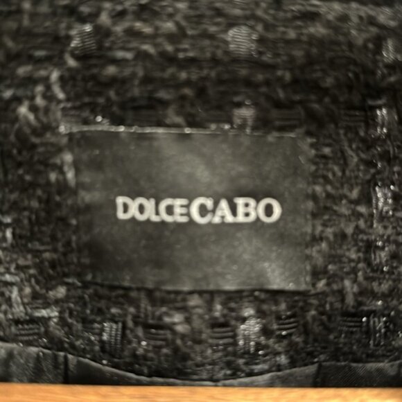 Dulce Cabo, black Tweed double breasted jacket - size large / 12. - Picture 5 of 5